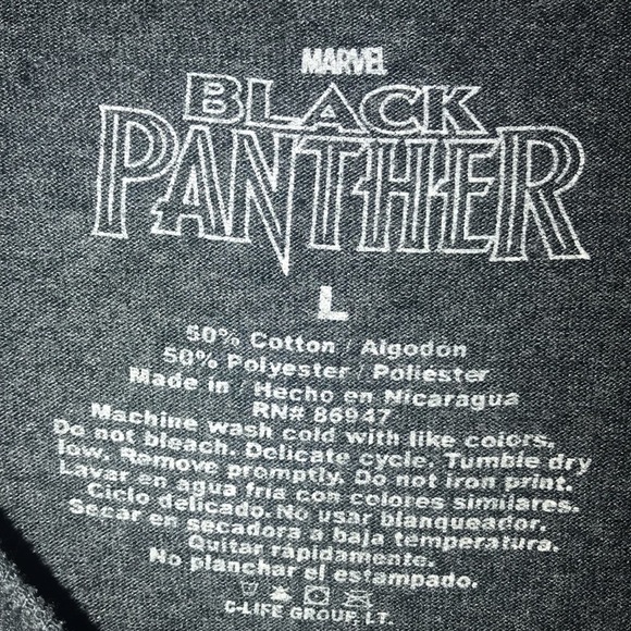 Marvel Black Panther Long Sleeve T Shirt L - Picture 3 of 5